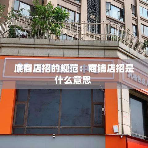 底商店招的規范：商鋪店招是什么意思 