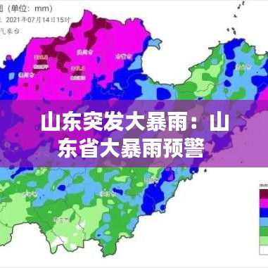 山東突發大暴雨:山東省大暴雨預警