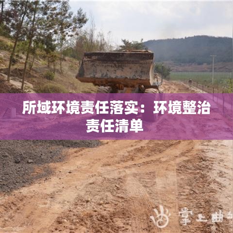 所域環境責任落實:環境整治責任清單