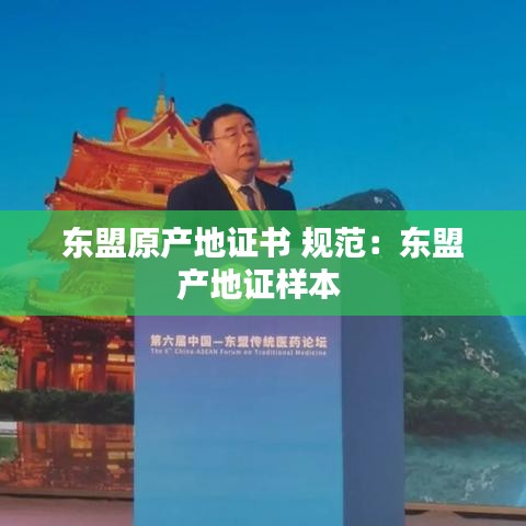 東盟原產地證書 規范：東盟產地證樣本 