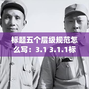 標(biāo)題五個(gè)層級(jí)規(guī)范怎么寫:3.1 3.1.1標(biāo)題層級(jí)