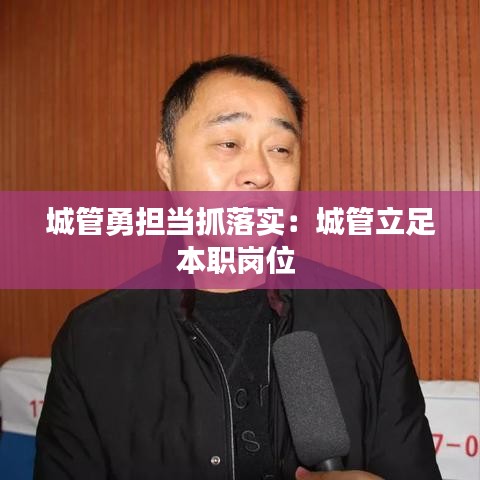 城管勇擔當抓落實:城管立足本職崗位