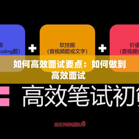 如何高效面試要點：如何做到高效面試 