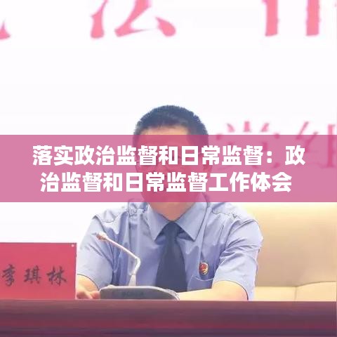 落實政治監督和日常監督:政治監督和日常監督工作體會