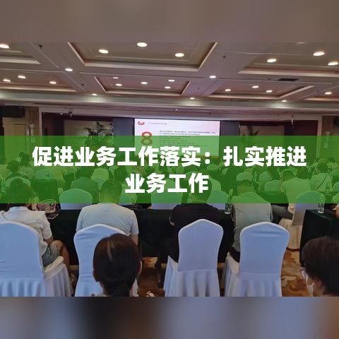 促進業務工作落實:扎實推進業務工作