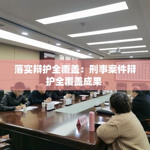落實辯護全覆蓋:刑事案件辯護全覆蓋成果