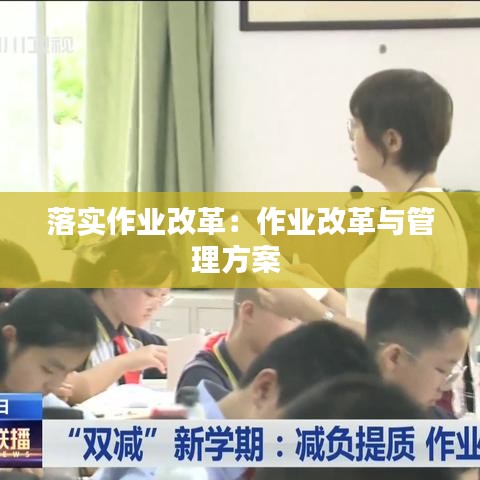 落實作業改革:作業改革與管理方案