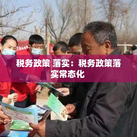 稅務政策 落實：稅務政策落實常態(tài)化 