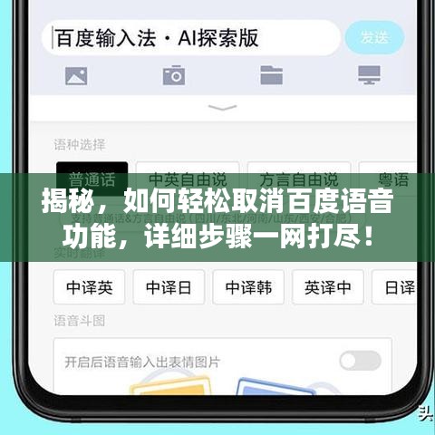 揭秘，如何輕松取消百度語音功能，詳細(xì)步驟一網(wǎng)打盡！