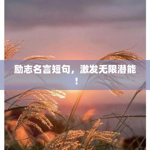 勵志名言短句,激發無限潛能!