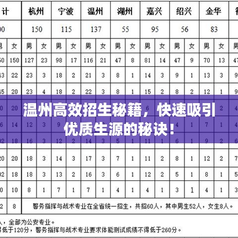 溫州高效招生秘籍,快速吸引優質生源的秘訣!