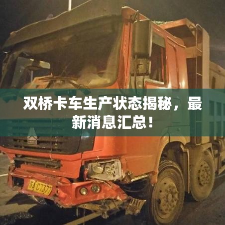 雙橋卡車生產(chǎn)狀態(tài)揭秘,最新消息匯總!