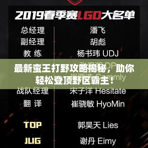 最新蠻王打野攻略揭秘，助你輕松登頂野區(qū)霸主！