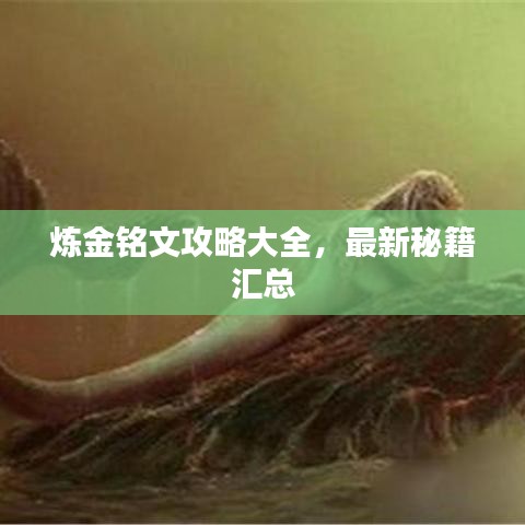 煉金銘文攻略大全,最新秘籍匯總