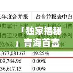 「獨(dú)家揭秘」青海首富引領(lǐng)時(shí)代風(fēng)潮，成功之路今日揭秘！