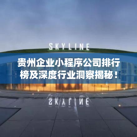 貴州企業(yè)小程序公司排行榜及深度行業(yè)洞察揭秘!