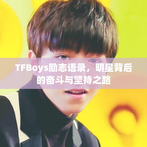 TFBoys勵志語錄,明星背后的奮斗與堅持之路