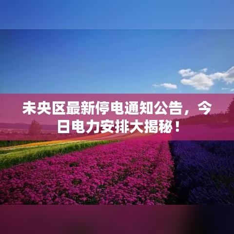 未央區最新停電通知公告,今日電力安排大揭秘!