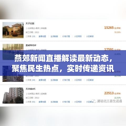 燕郊新聞直播解讀最新動態,聚焦民生熱點,實時傳遞資訊情報