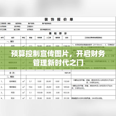 預算控制宣傳圖片,開啟財務管理新時代之門